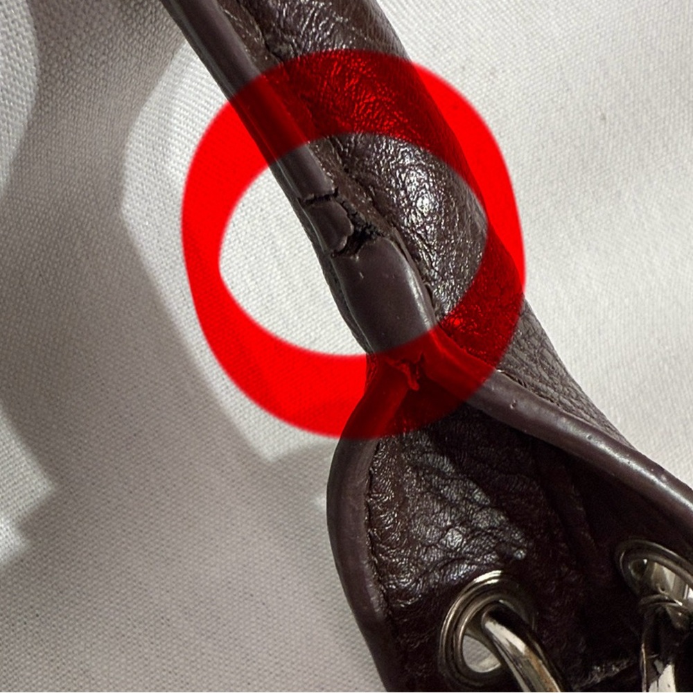 Jessica Simpson Brown Pebbled Shoulder Bag JS5132 Slouchy Buckle Hobo Purse - Picture 11 of 12